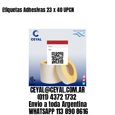 Etiquetas Adhesivas 23 x 40 UPCN