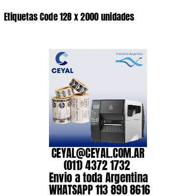 Etiquetas Code 128 x 2000 unidades