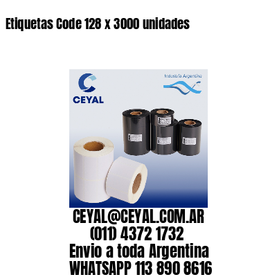 Etiquetas Code 128 x 3000 unidades