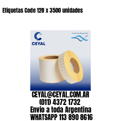 Etiquetas Code 128 x 3500 unidades