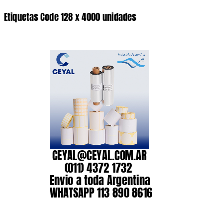 Etiquetas Code 128 x 4000 unidades
