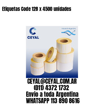 Etiquetas Code 128 x 4500 unidades