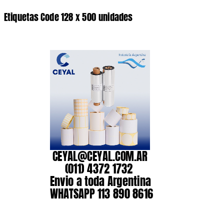 Etiquetas Code 128 x 500 unidades