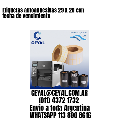 Etiquetas autoadhesivas 29 X 20 con fecha de vencimiento