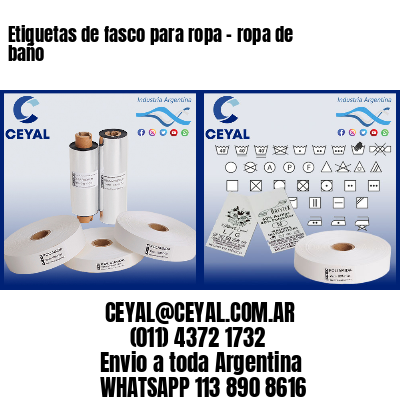 Etiquetas de fasco para ropa – ropa de baño