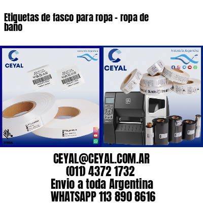 Etiquetas de fasco para ropa – ropa de baño
