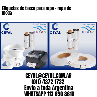 Etiquetas de fasco para ropa – ropa de moda