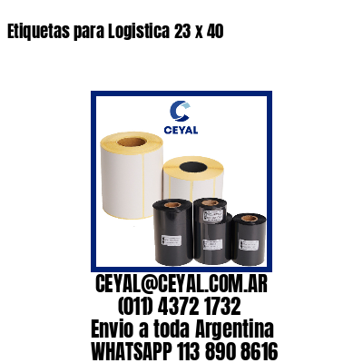Etiquetas para Logistica 23 x 40