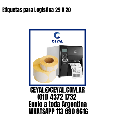 Etiquetas para Logistica 29 X 20