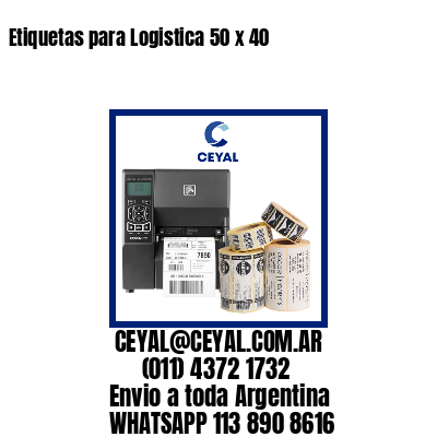 Etiquetas para Logistica 50 x 40
