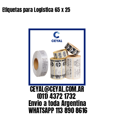 Etiquetas para Logistica 65 x 25