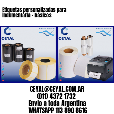 Etiquetas personalizadas para indumentaria – básicos