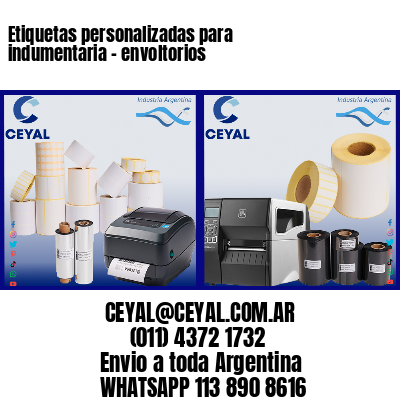 Etiquetas personalizadas para indumentaria – envoltorios