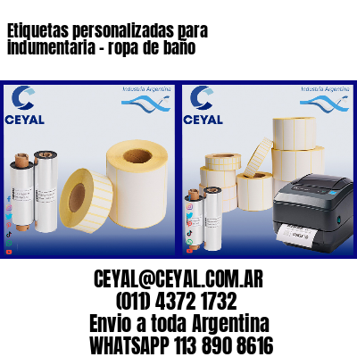 Etiquetas personalizadas para indumentaria – ropa de baño