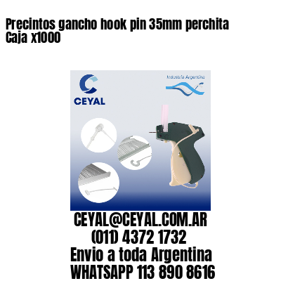 Precintos gancho hook pin 35mm perchita Caja x1000