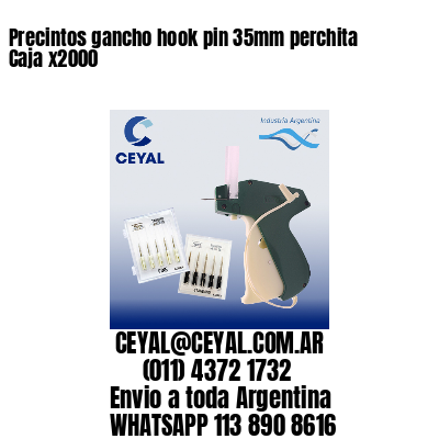 Precintos gancho hook pin 35mm perchita Caja x2000
