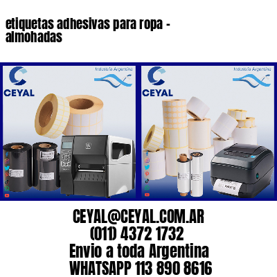 etiquetas adhesivas para ropa – almohadas