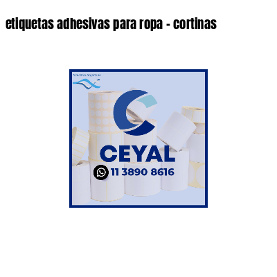 etiquetas adhesivas para ropa - cortinas