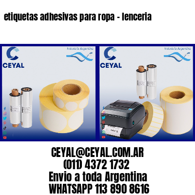 etiquetas adhesivas para ropa – lenceria