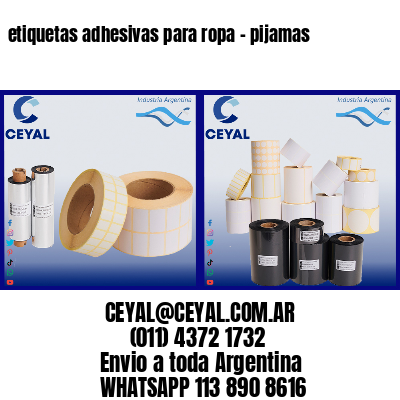 etiquetas adhesivas para ropa – pijamas