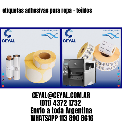 etiquetas adhesivas para ropa – tejidos