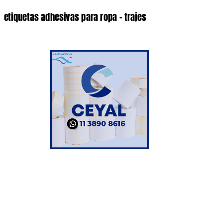 etiquetas adhesivas para ropa - trajes