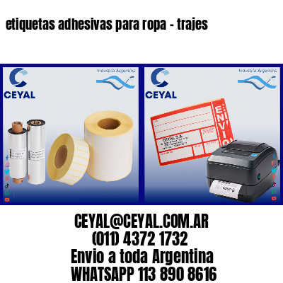 etiquetas adhesivas para ropa – trajes