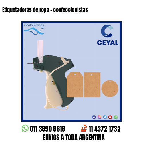 Etiquetadoras de ropa – confeccionistas
