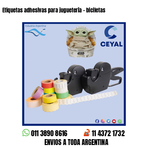Etiquetas adhesivas para juguetería – biciletas