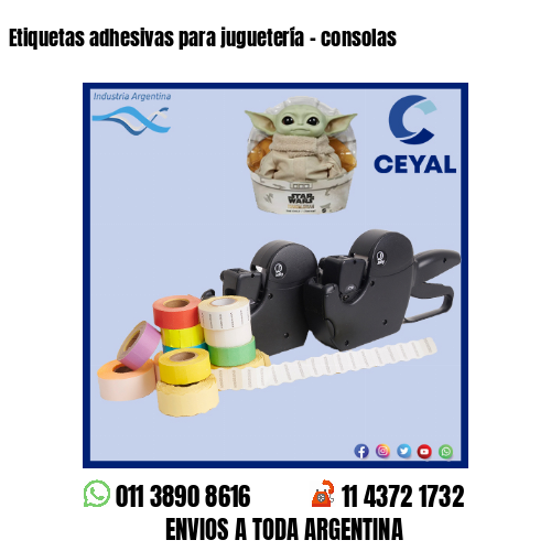 Etiquetas adhesivas para juguetería – consolas