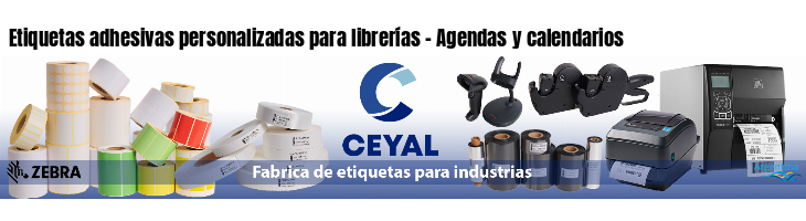 Etiquetas adhesivas personalizadas para librerías - Agendas y calendarios