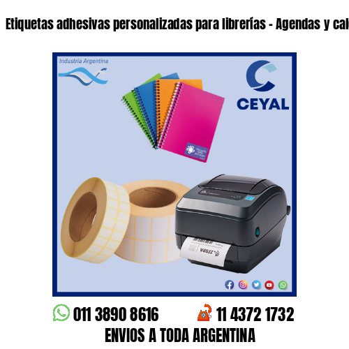 Etiquetas adhesivas personalizadas para librerías – Agendas y calendarios
