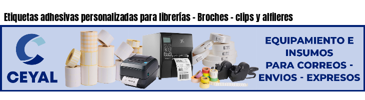 Etiquetas adhesivas personalizadas para librerías - Broches - clips y alfileres