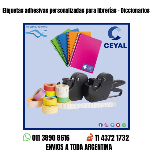Etiquetas adhesivas personalizadas para librerías – Diccionarios