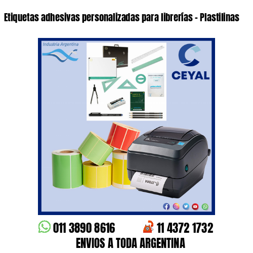 Etiquetas adhesivas personalizadas para librerías – Plastilinas