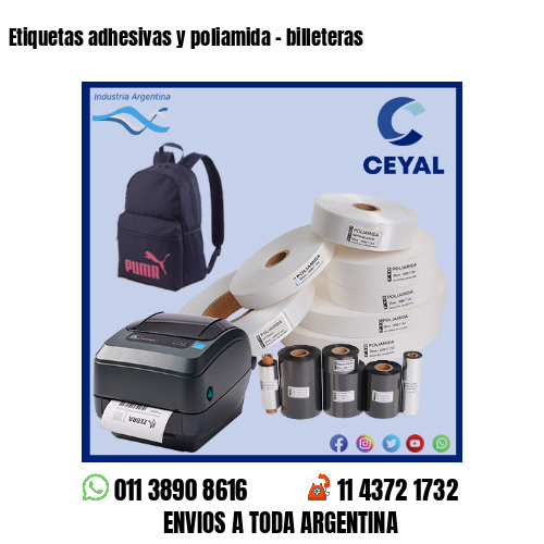 Etiquetas adhesivas y poliamida – billeteras