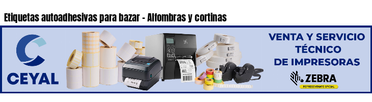 Etiquetas autoadhesivas para bazar - Alfombras y cortinas