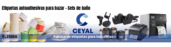 Etiquetas autoadhesivas para bazar - Sets de baño