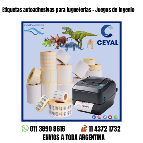 Etiquetas autoadhesivas para jugueterías – Juegos de ingenio