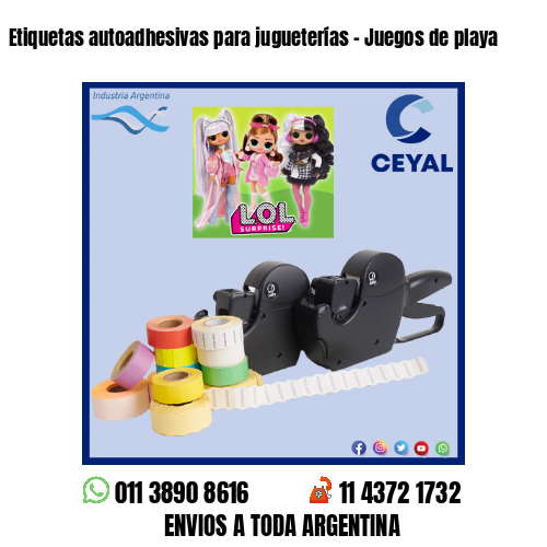 Etiquetas autoadhesivas para jugueterías – Juegos de playa