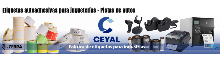 Etiquetas autoadhesivas para jugueterías - Pistas de autos