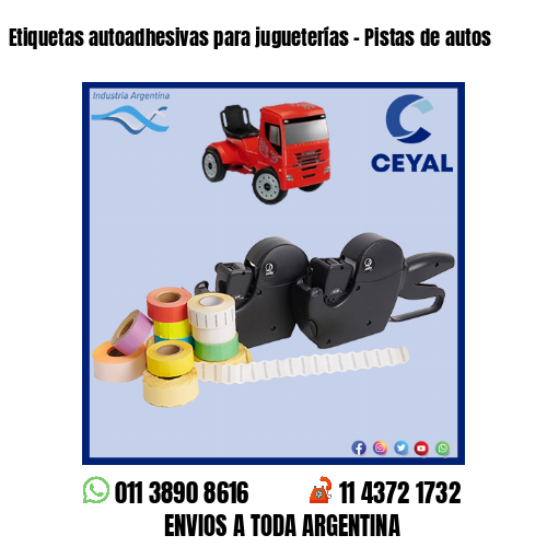 Etiquetas autoadhesivas para jugueterías – Pistas de autos