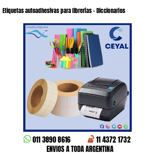 Etiquetas autoadhesivas para librerías – Diccionarios