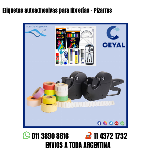 Etiquetas autoadhesivas para librerías – Pizarras