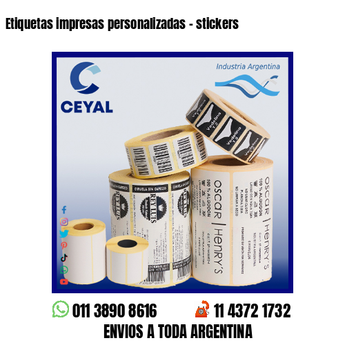 Etiquetas impresas personalizadas – stickers