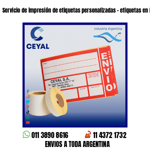 Servicio de impresión de etiquetas personalizadas – etiquetas en blanco