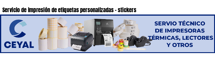 Servicio de impresión de etiquetas personalizadas - stickers