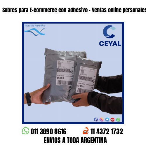 Sobres para E-commerce con adhesivo – Ventas online personales
