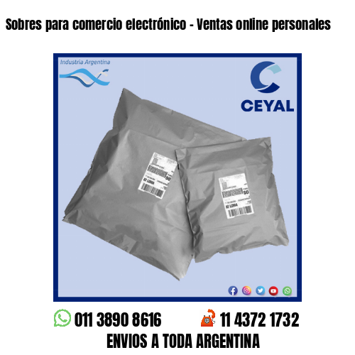 Sobres para comercio electrónico – Ventas online personales