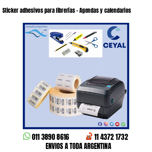 Sticker adhesivos para librerías – Agendas y calendarios
